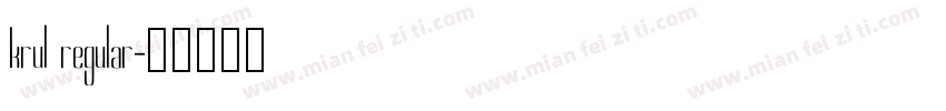 krul regular字体转换